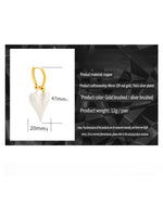 Load image into Gallery viewer, Color Block Brushed Heart Stud Earrings N6C062