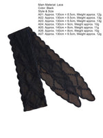 Load image into Gallery viewer, Black Lace Headband Scarf Long 130cm Women N6C009
