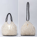 Load image into Gallery viewer, Handwoven Maple Bead Large Woven Bag Women S5P970