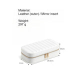 Load image into Gallery viewer, Striped Metal Zipper Jewelry Box Leather Travel Case N6G082
