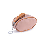 Load image into Gallery viewer, Genuine Leather Mini Coin Purse with Keychain N6E065