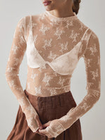 Load image into Gallery viewer, Sexy Sheer Lace Mesh Top Women Layering N6A195