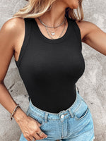 Load image into Gallery viewer, Built-in Bra Round Neck Tank Top Women N6C236