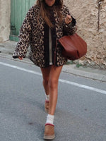 Load image into Gallery viewer, Lamb Fleece Leopard Print Jacket Women Multiple Colors N5A578
