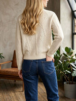 Load image into Gallery viewer, Chunky Knit V-Neck Cardigan Women Loose Fit N6G274