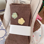 Load image into Gallery viewer, Pearl Flower Fresh Mid-Calf Socks Women Soft Cotton N6H037
