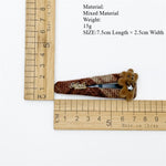 Load image into Gallery viewer, Bear Ball Tartan Hair Clip Women Blue Plaid Side S5P761