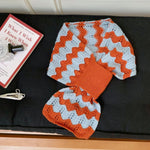 Load image into Gallery viewer, Wave Stripe Knit Scarf Women Wool Blend N6H311