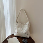 Load image into Gallery viewer, Tweed Speckle Top-Handle Shoulder Bag Women S5P645
