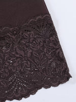 Load image into Gallery viewer, Lace Trim Satin Mini Dress Women N6C275