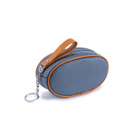Load image into Gallery viewer, Genuine Leather Mini Coin Purse with Keychain N6E065