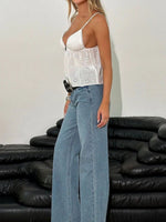 Load image into Gallery viewer, Jacquard Cutout Sleeveless Sweet Edgy Crop Top N6F251