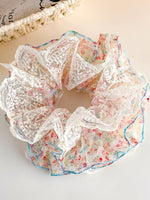 Load image into Gallery viewer, Small Floral Print Ruffle Scrunchie Women N6C017