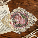 Load image into Gallery viewer, Vintage Lace Embroidered Coaster Doily Display Mat N6G077