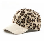 Load image into Gallery viewer, Leopard Baseball Cap Women Faux Shearling Winter M5A302