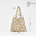 Load image into Gallery viewer, Waxed Cotton Rope Woven Tote Khaki S5P282