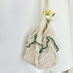 Load image into Gallery viewer, Bohemian Hand-Woven Openwork Cotton Shoulder Bag N6D161
