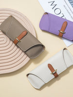 Load image into Gallery viewer, Genuine Leather Portable Sunglasses Case Men Women N6B190