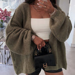 Load image into Gallery viewer, Mid Length Knit Cardigan Women Casual Loose Fit N5A852