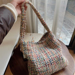 Load image into Gallery viewer, Colorful Knit Woven Shoulder Bag Women S5P707