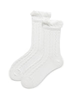 Load image into Gallery viewer, Bubble Cuff Cable Knit Socks Women N6C171