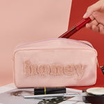 Load image into Gallery viewer, Towel Embroidery Letter Makeup Bag Women S5P861
