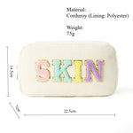 Load image into Gallery viewer, Corduroy Letter Print Makeup Bag Women S5P728
