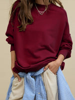 Load image into Gallery viewer, Oversized Hoodie Casual Round Neck Blouse Women N6A183