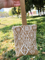 Load image into Gallery viewer, Heavy Embroidery Tote Wristlet Phone Pouch N6B111