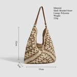 Load image into Gallery viewer, Hand Woven Straw Tote Polyester Lining S5P312