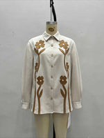 Load image into Gallery viewer, Vintage Floral Print Lapel Shacket Women Relaxed Fit N6G178