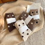 Load image into Gallery viewer, Polka Dot Thermal Crew Socks Wool Blend Winter Warm M5A308