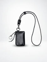 Load image into Gallery viewer, Genuine Leather Neck Lanyard Coin Card Key Pouch N6B218