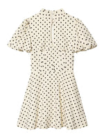 Load image into Gallery viewer, Elegant Polka Dot Puff Sleeve A-Line Dress Women N6E148