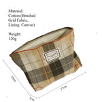 Load image into Gallery viewer, Brushed Grid Cotton Clutch Bag Women Multi Purpose S5P651