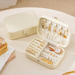 Load image into Gallery viewer, Compact Travel Jewelry Case PU Leather Construction S5P454