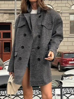 Load image into Gallery viewer, Houndstooth Wool Blend Coat Women Multiple Colors N5A612