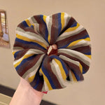 Load image into Gallery viewer, Brown Stripe Knit Scrunchy Women S5P823