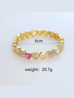 Load image into Gallery viewer, Luxury Girly Smiley Sunflower Charm Bracelet Women N6A211