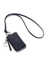 Load image into Gallery viewer, Genuine Leather Neck Coin Card Key Pouch Women N6B219