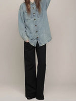 Load image into Gallery viewer, Washed Relaxed Fit Denim Shirt Women N6D164