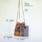 Load image into Gallery viewer, Floral Embroidered Sequin Mesh Bucket Bag Women N6E010