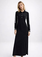Load image into Gallery viewer, Button-Down Collar Full Skirt Sweatshirt Dress N6C204