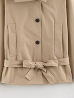 Load image into Gallery viewer, Single-Breasted Notch Lapel Belted Trench Coat N6G168