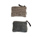 Load image into Gallery viewer, Classic Check Stripe Wool Blend Pouch Canvas Lined S5P363