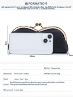 Load image into Gallery viewer, Genuine Leather Portable Sunglasses Case Women N6B201