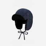Load image into Gallery viewer, Polka Dot Reversible Ear Flap Hat Faux Shearling M5A312