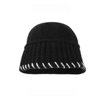 Load image into Gallery viewer, Lock-Stitch Bucket Hat Knit Fisherman Beanie Women N6H217