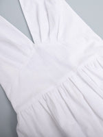 Load image into Gallery viewer, Tie-Waist V-Neck Flared Maxi Dress Women N6D120