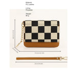 Load image into Gallery viewer, Checkerboard PU Card Holder Wallet Coin Purse Multiple Slots N6G083